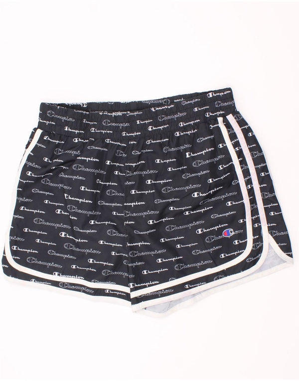 Champion Mädchen Graphic Sport Shorts 13–14 Jahre XL Schwarz Polyester
