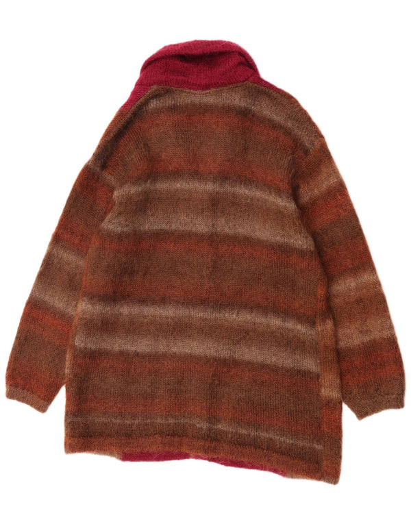 Niki Line Damen-Cardigan mit Grafik, lang geschnitten, UK 18, XL, braun gestreift