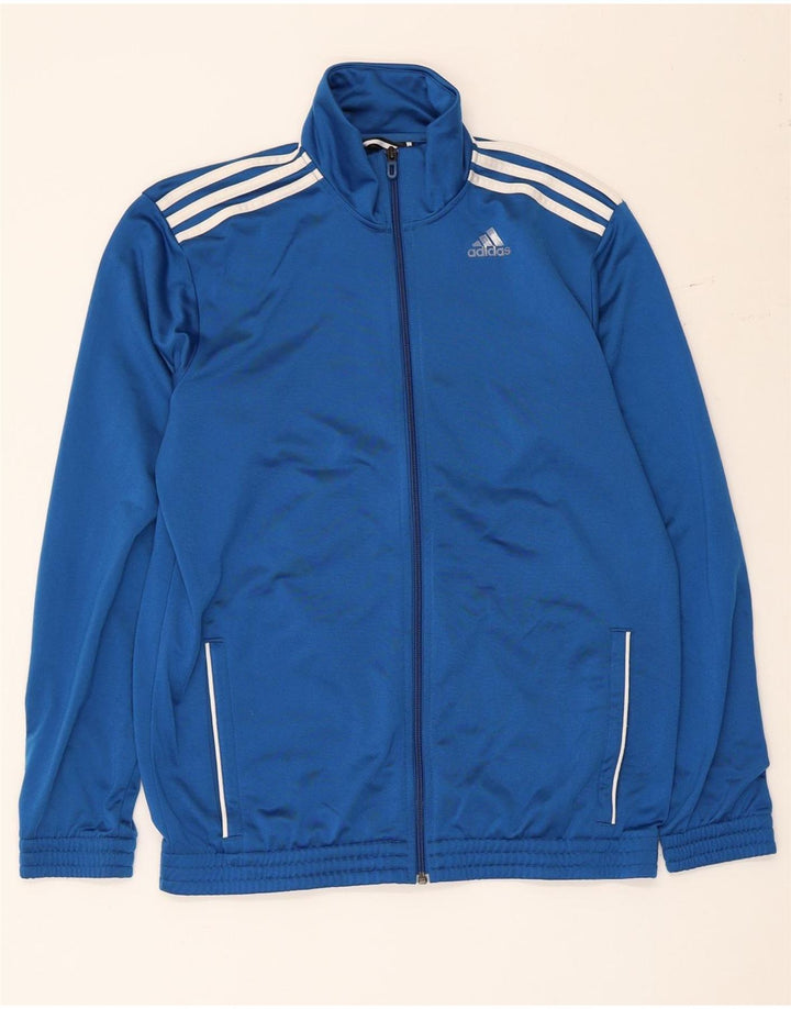 Adidas Herren Trainingsanzug Top Jacke UK 42/44 Large Blau Polyester