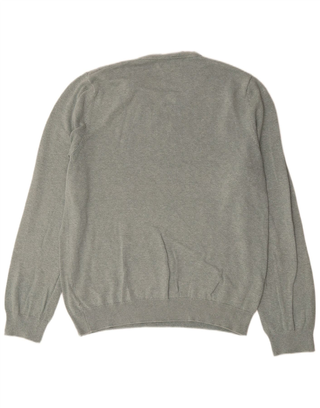 Marks & Spencer Herren-Pullover mit V-Ausschnitt, groß, grüne Baumwolle