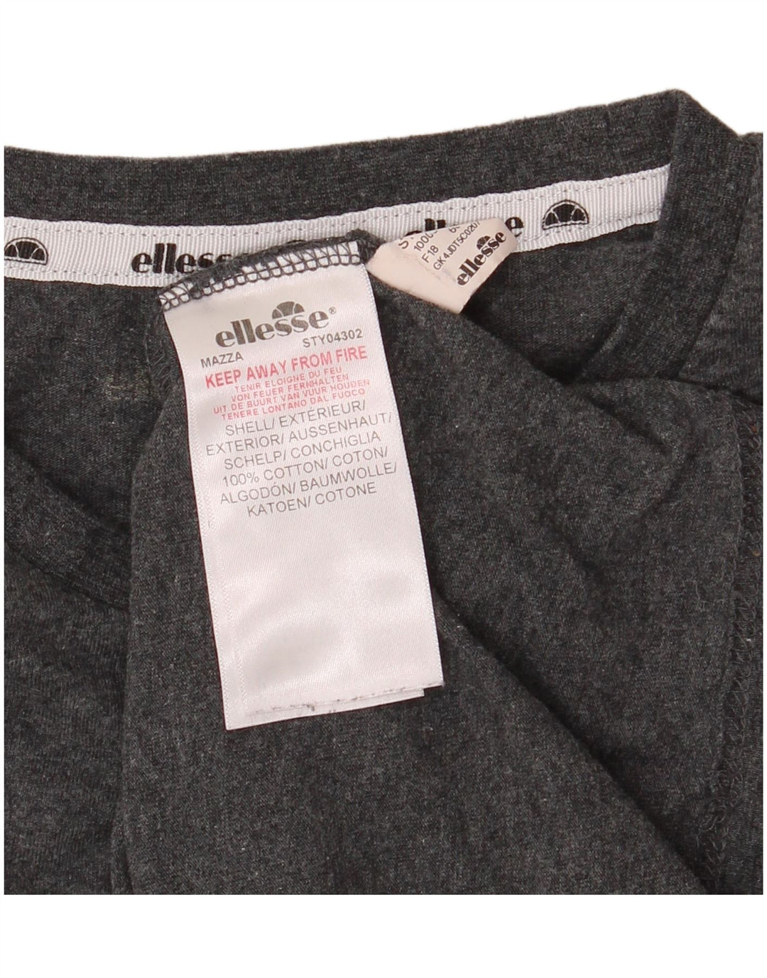 ELLESSE Herren-T-Shirt mit Grafik, mittelgraue Baumwolle