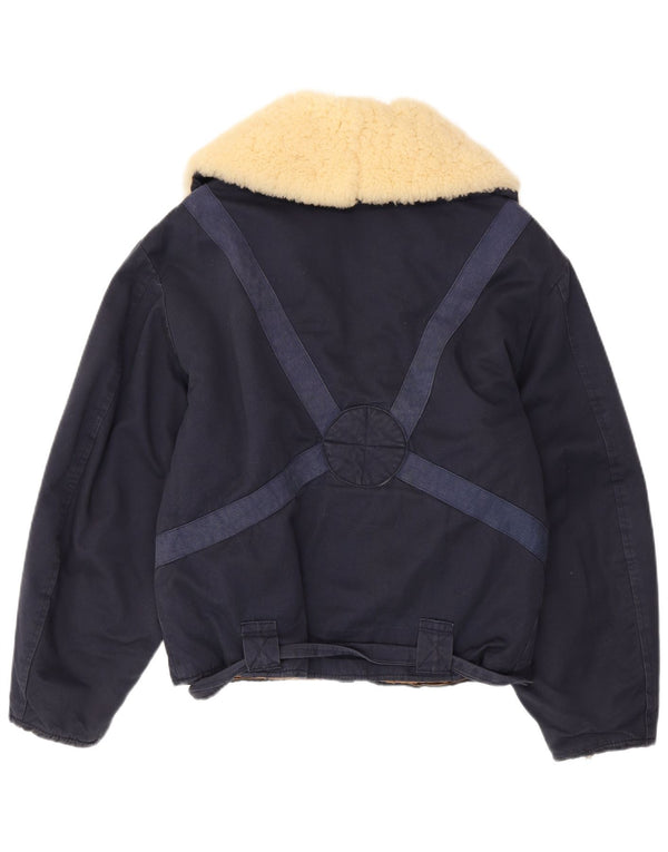 Liberto Damen Übergroße Flugfliegerjacke UK 14 Mittelmarineblau