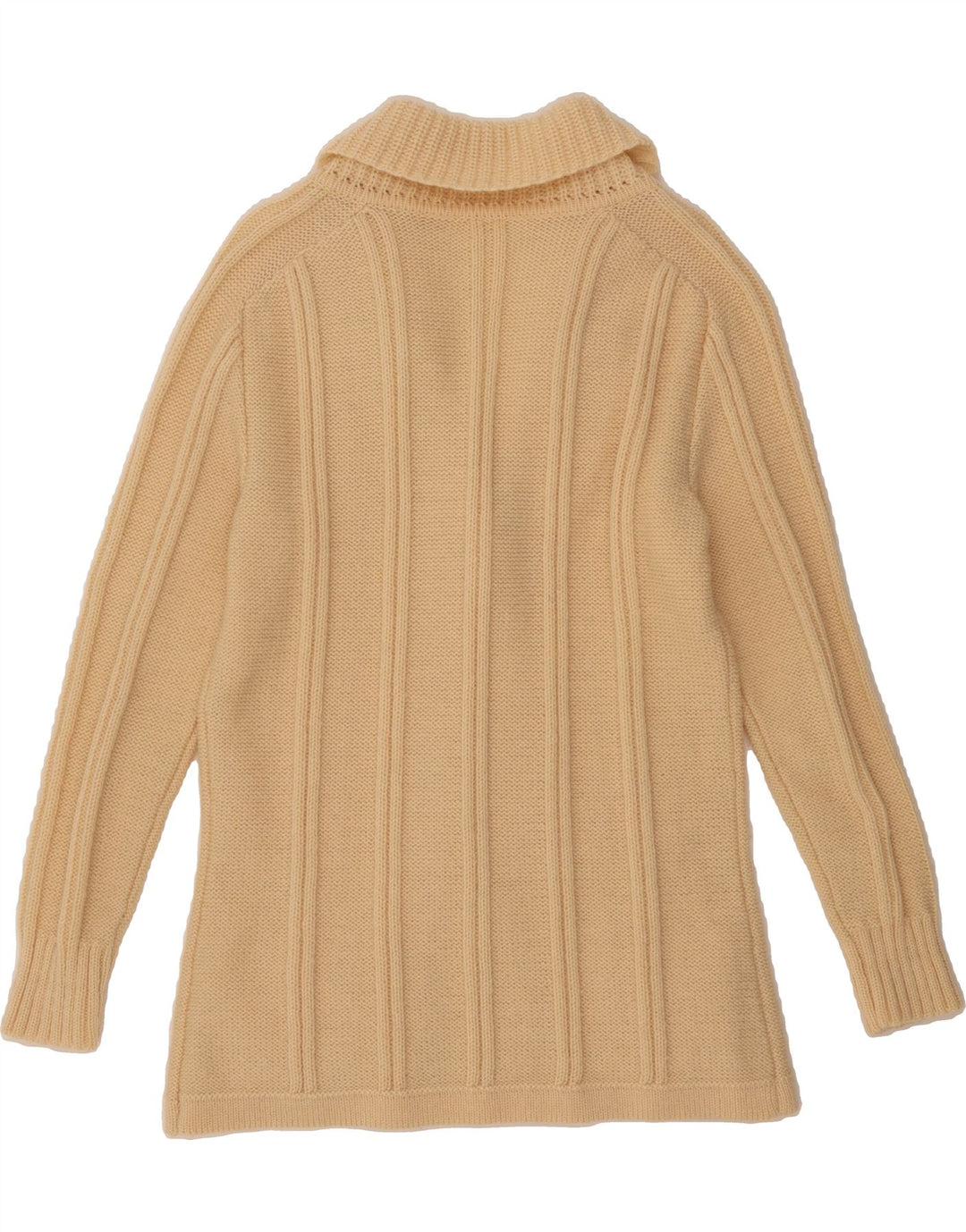 VINTAGE Womens Cardigan Sweater UK 12 Medium Beige Vintage Vintage and Second-Hand Vintage from Messina Hembry 