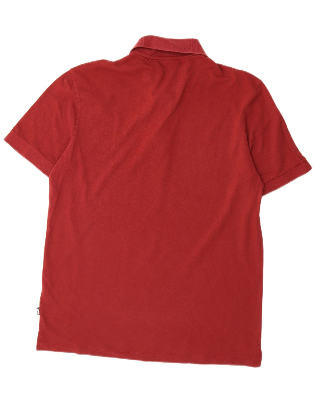 HUGO BOSS Herren Poloshirt Große Burgunderrote Baumwolle