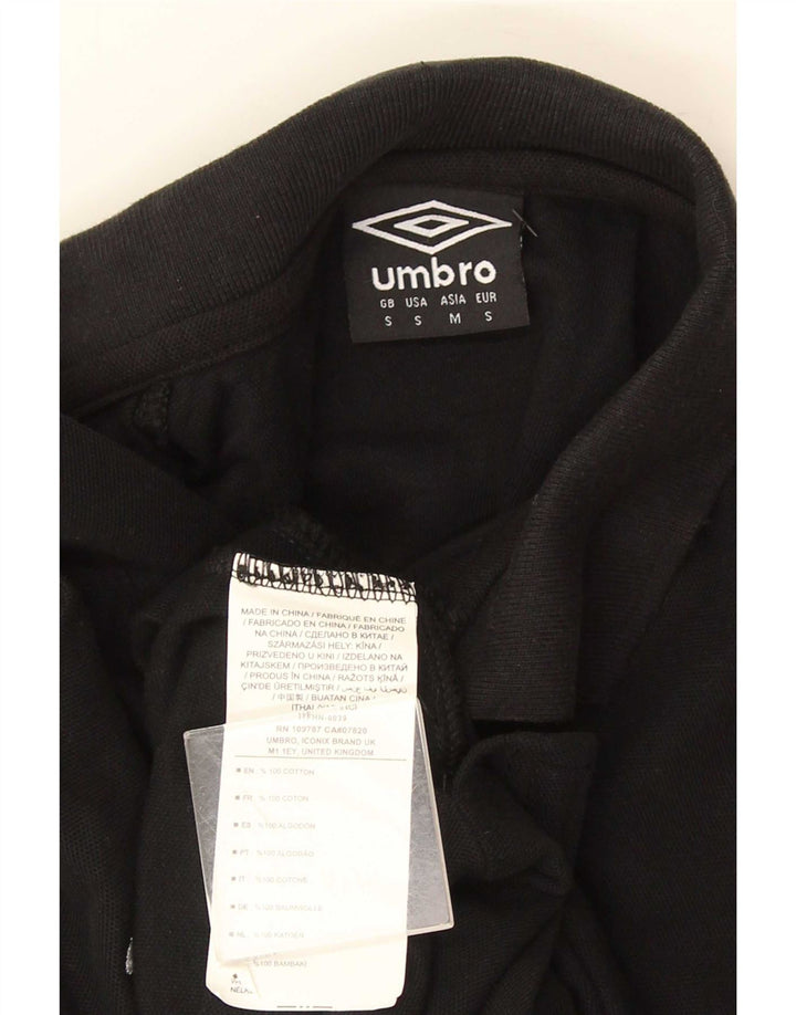 Umbro Herren-Poloshirt, Größe S, schwarze Baumwolle