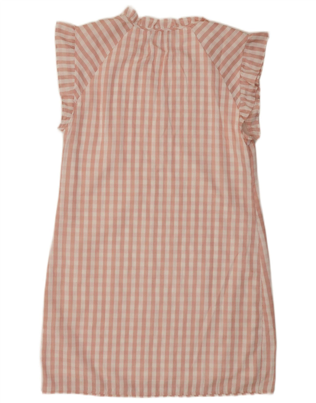 DKNY Damen-Etuikleid, EU 42, großes rosafarbenes Gingham-Polyester
