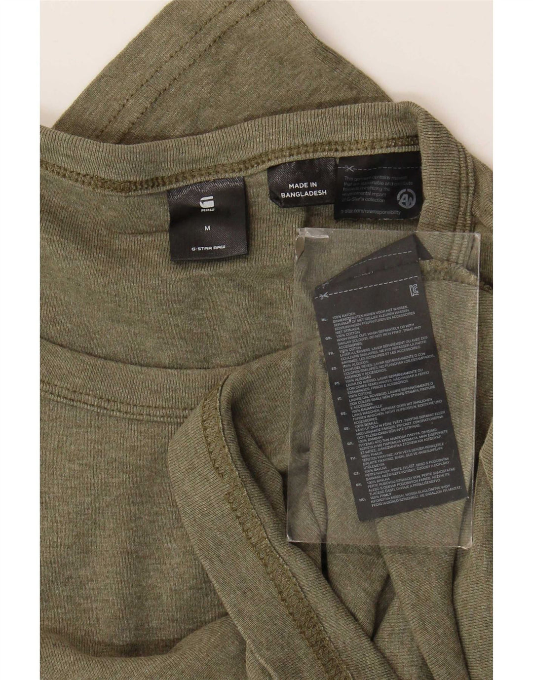 G-Star Herren-Oberteil aus Baumwolle mit langen Ärmeln, Mittelkhaki