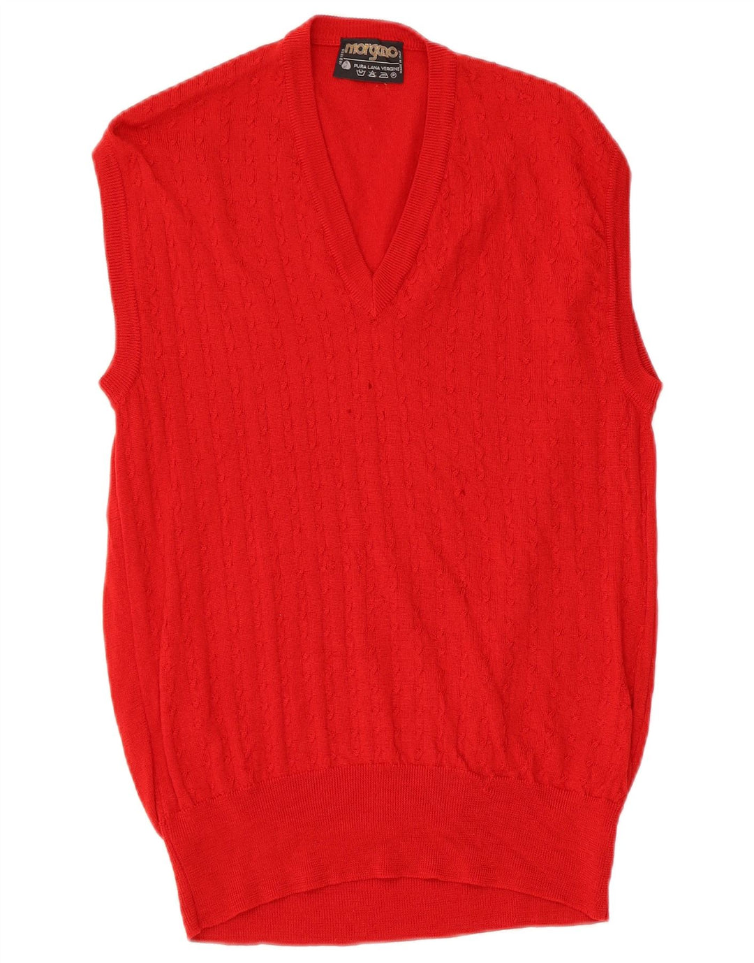 MORGANO Herren Weste Tank Top Kleine rote Wolle