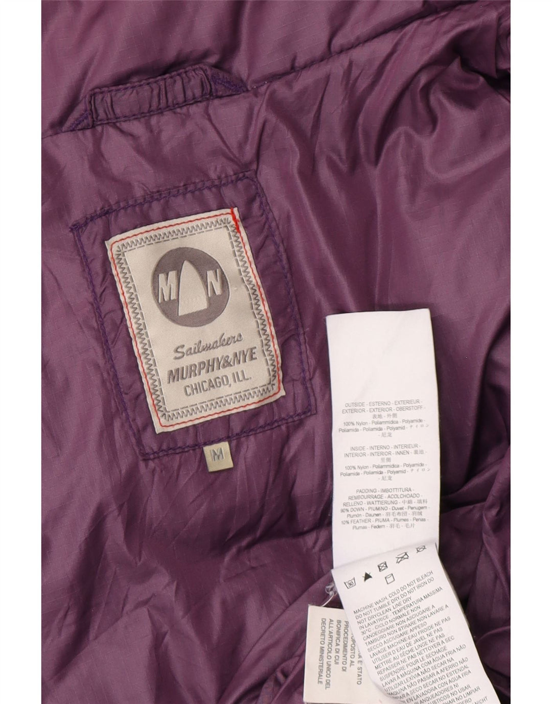 MURPHY & NYE Damen Wattierte Weste UK 14 Medium Purple Nylon