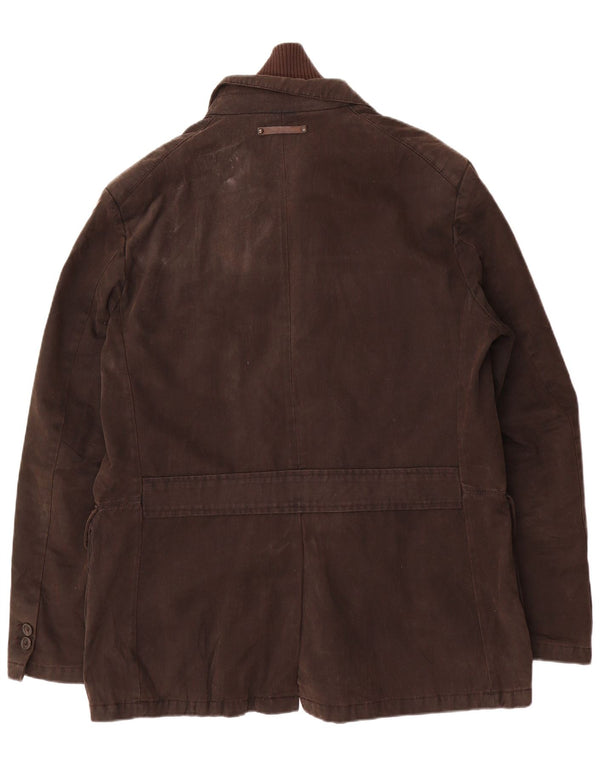 Marlboro Classics Herren-Utility-Jacke EU 56 3XL Khaki Baumwolle