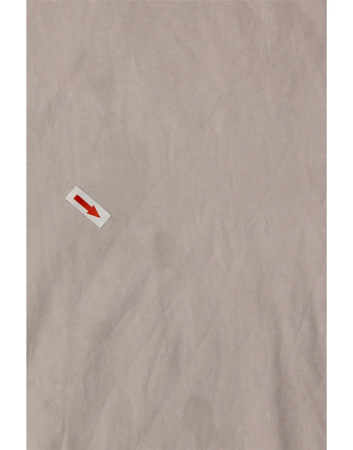 Tommy Hilfiger Damen Grafik-T-Shirt-Oberteil UK 14 Mittelgraue Baumwolle