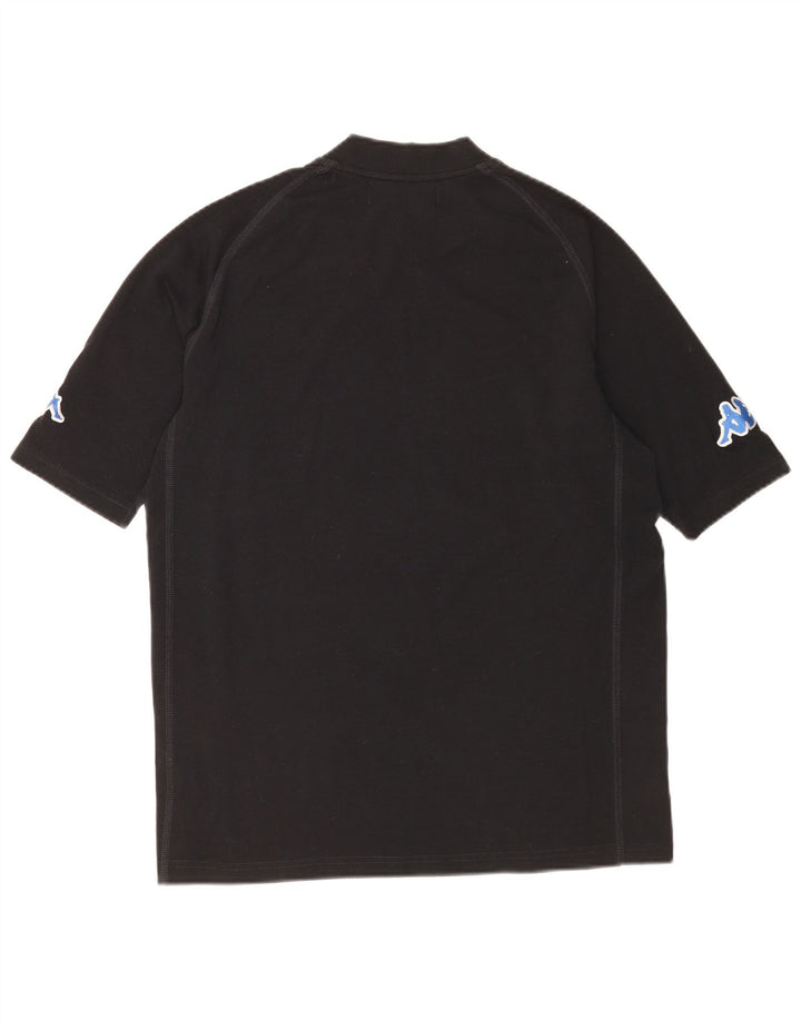 Kappa Herren-T-Shirt mit Grafik, groß, aus schwarzem Polyester