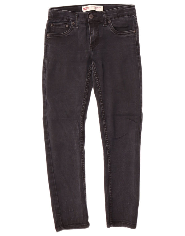 Levi's Jungen 519 Skinny Jeans 9–10 Jahre W25 L24 Schwarze Baumwolle