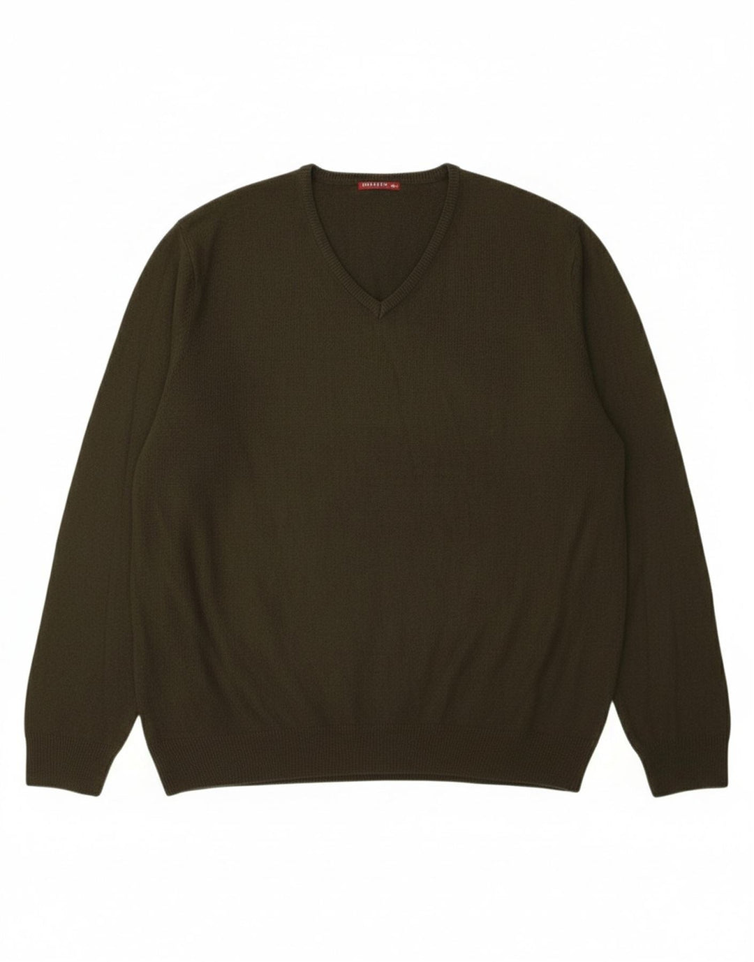 CARRERA Mens V-Neck Jumper Sweater 2XL Green Acrylic
