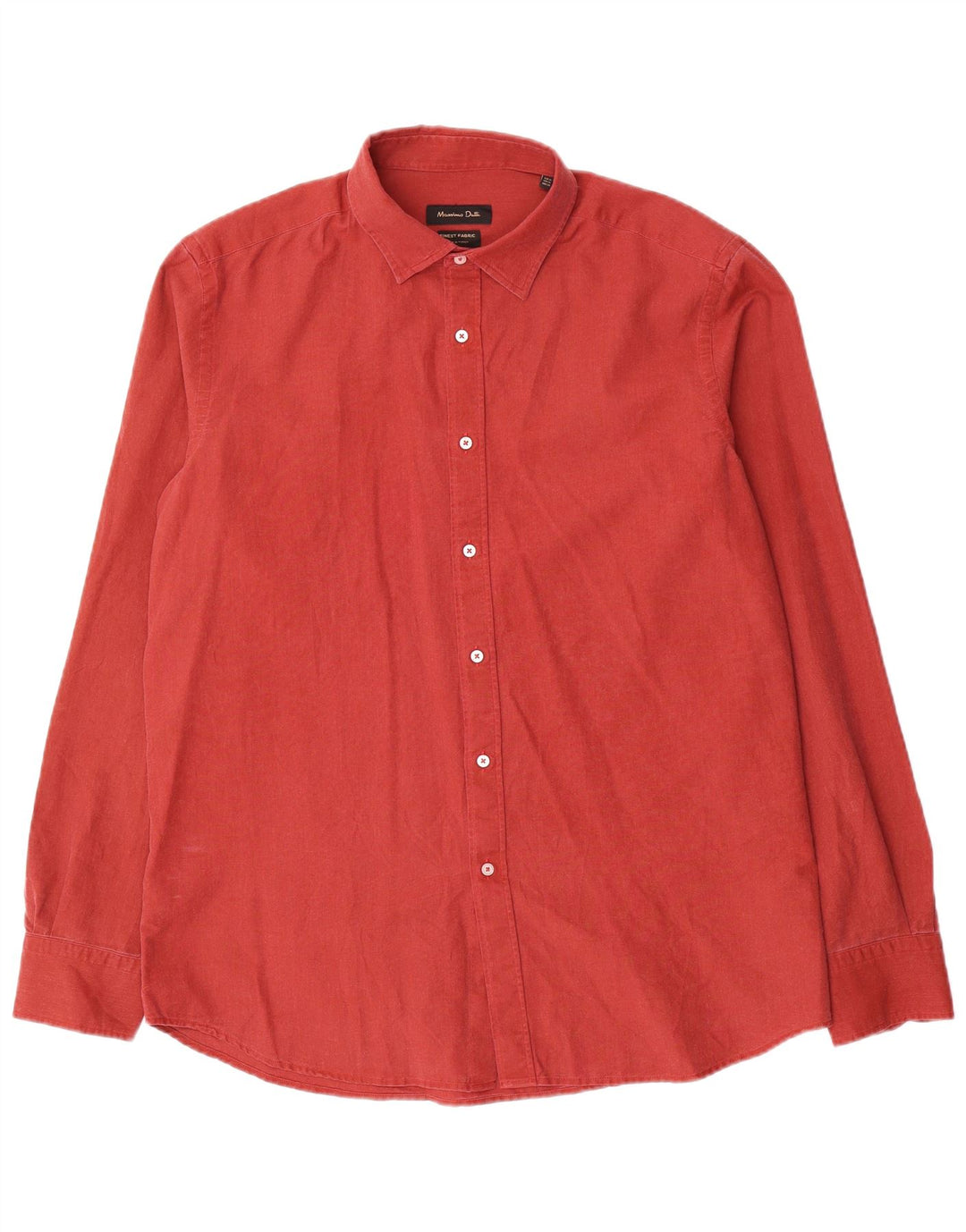 Massimo Dutti Herrenhemd XL, rote Baumwolle