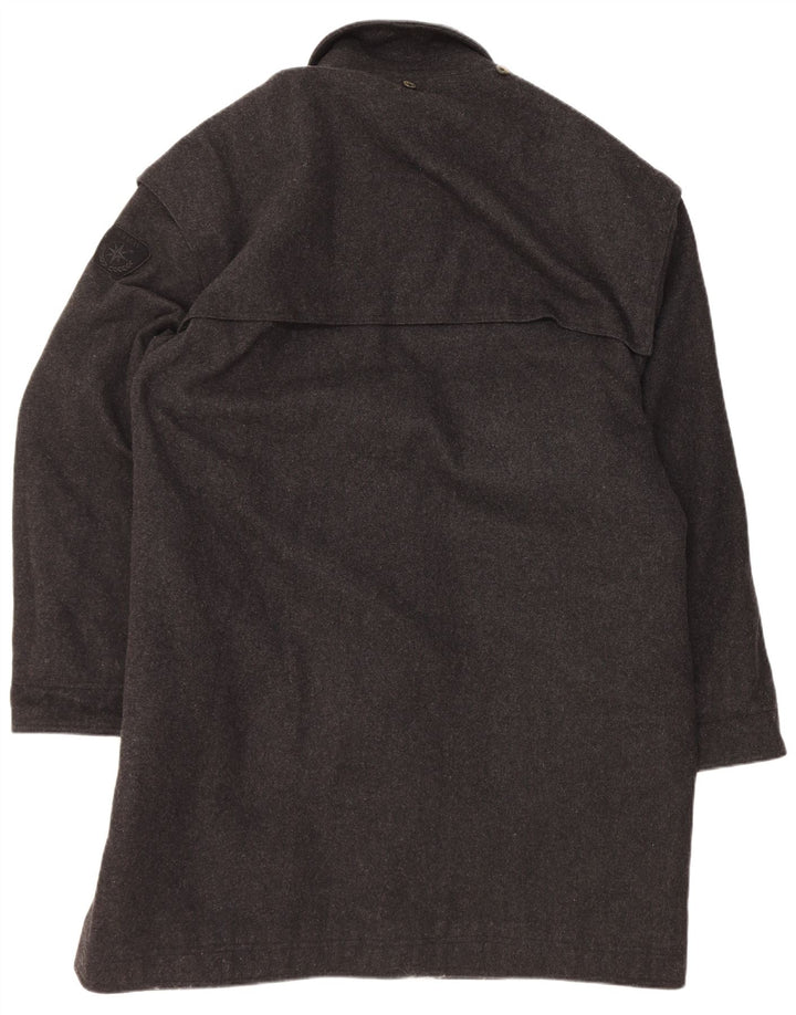 Ouragan Herren Dufflecoat EU 54 2XL Graue Wolle
