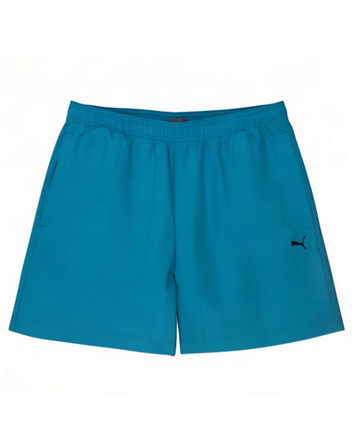 Puma Herren Graphic Sport Shorts Mittelblau