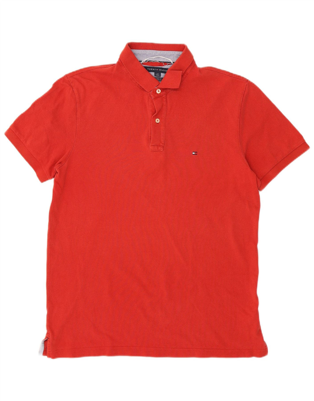TOMMY HILFIGER Herren Poloshirt mit individueller Passform, Größe L, Rot