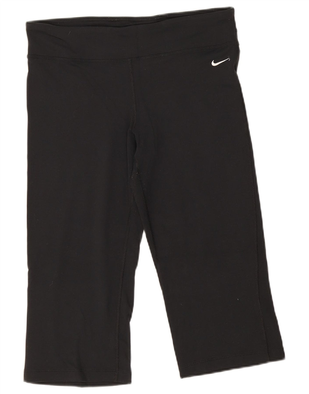 Nike Damen Dri Fit Capri Leggings UK 14 Mittelschwarzes Nylon