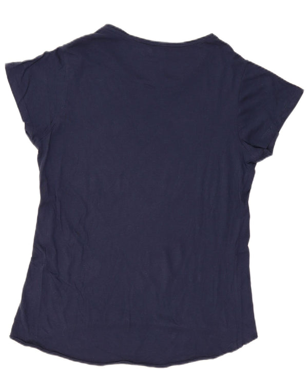 Avirex Damen Grafik T-Shirt Top UK 18 XL Marineblau Baumwolle