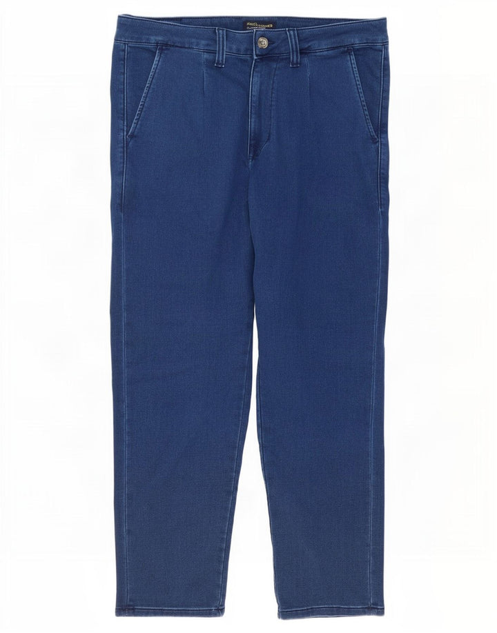 Jack & Jones Herren Straight Jeans W34 L32 Blaue Baumwolle