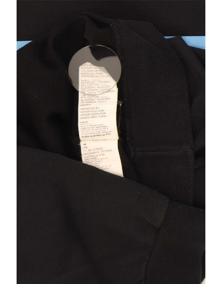 Puma Herren Sweatshirt Pullover Large Schwarz Colourblock Baumwolle