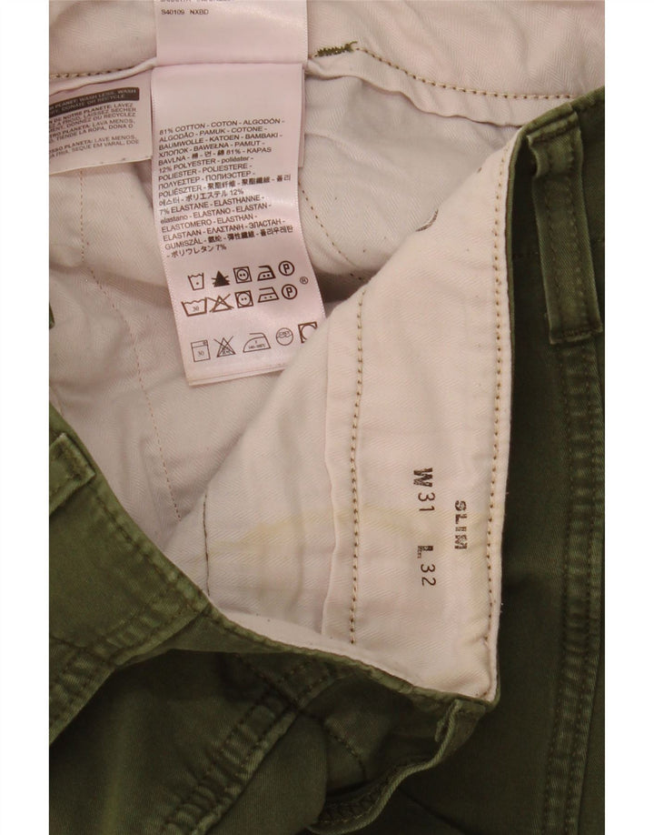 Levi's Slim Cargo-Hose für Herren, W31, L30, grüne Baumwolle
