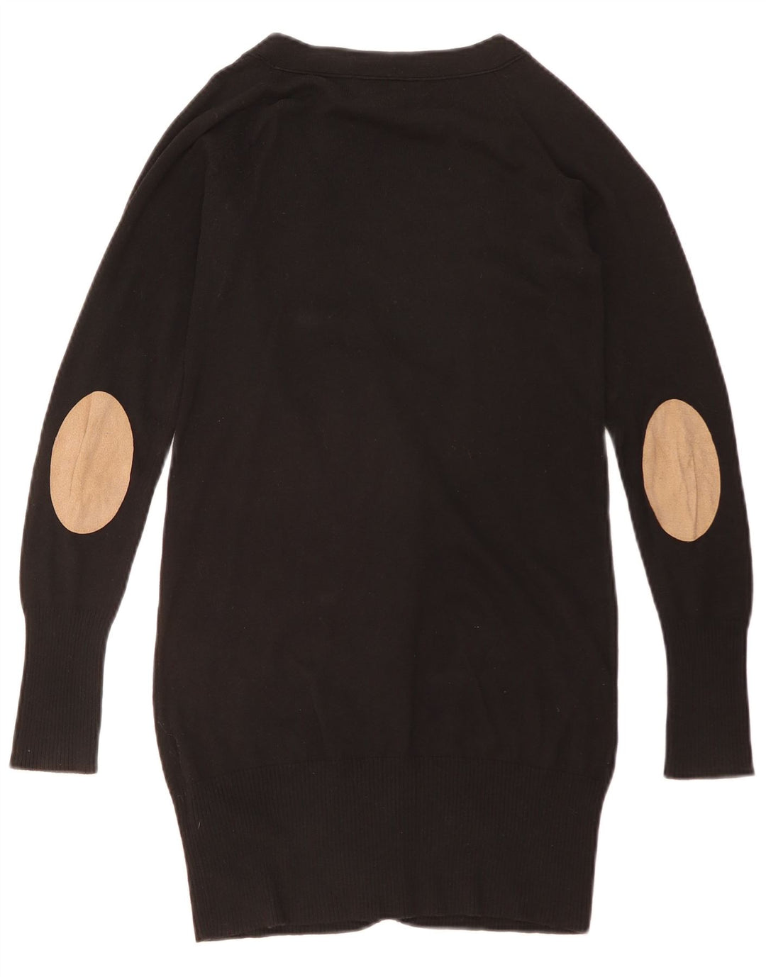 ZARA Damen Longline-Cardigan-Pullover UK 10 Small Schwarz