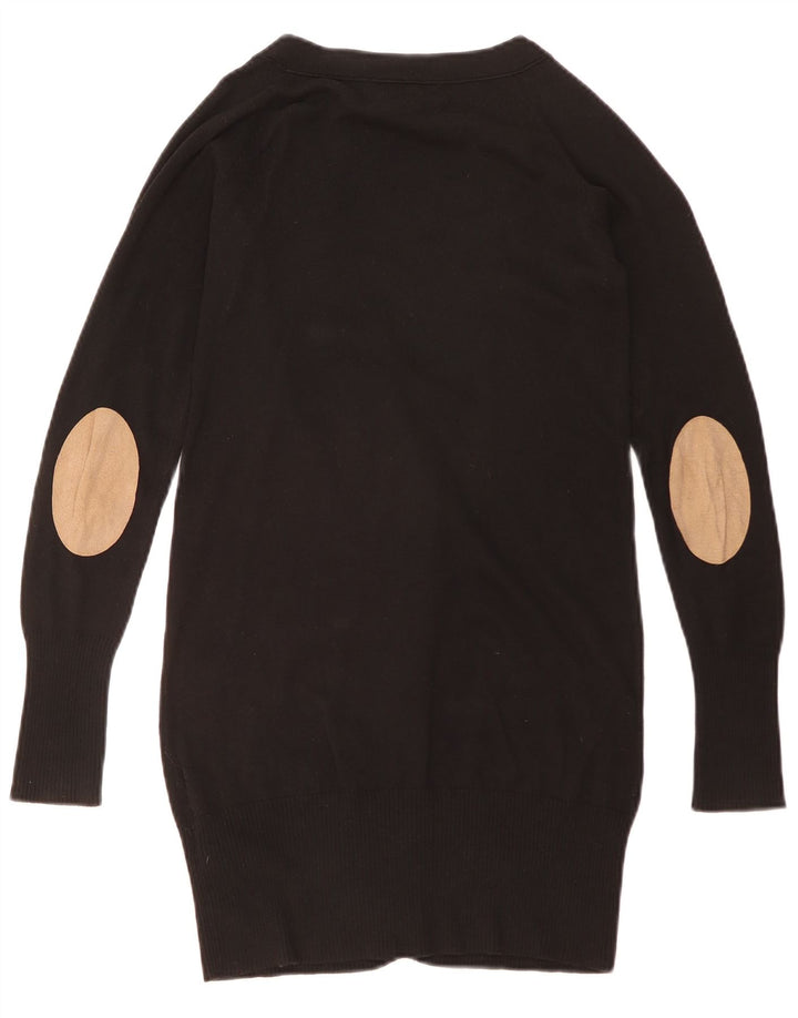 ZARA Damen Longline-Cardigan-Pullover UK 10 Small Schwarz