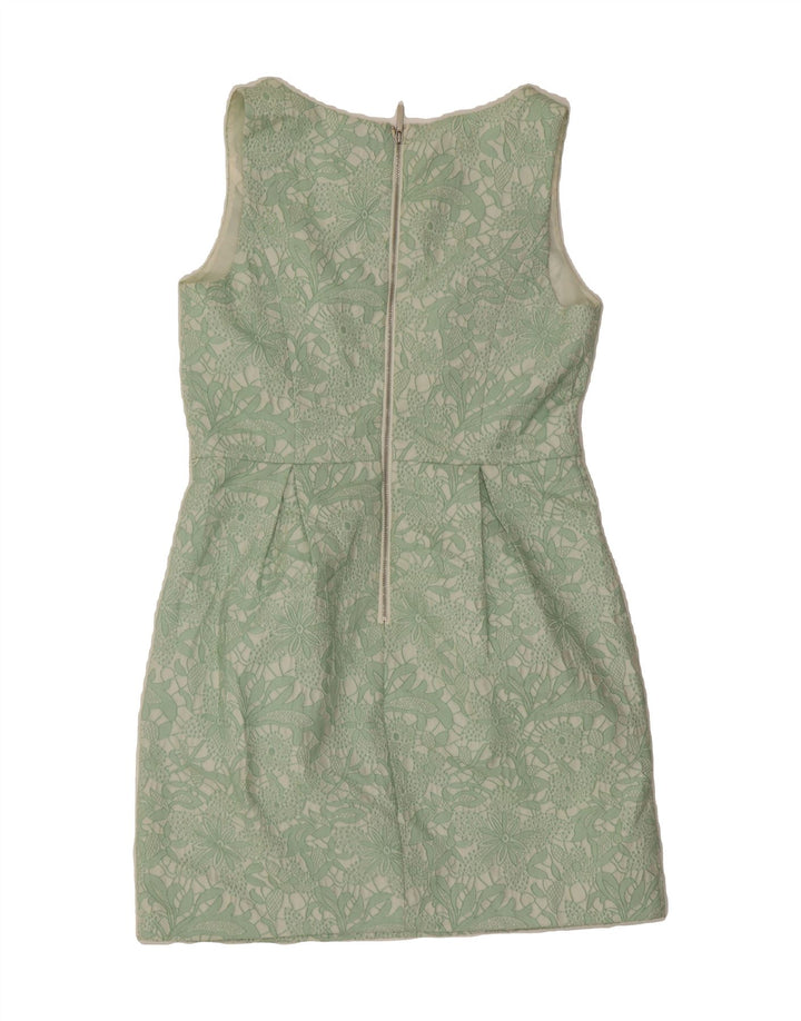 OASIS Womens Sleeveless Sheath Dress UK 12 Medium Green Floral Polyester Vintage Oasis and Second-Hand Oasis from Messina Hembry 