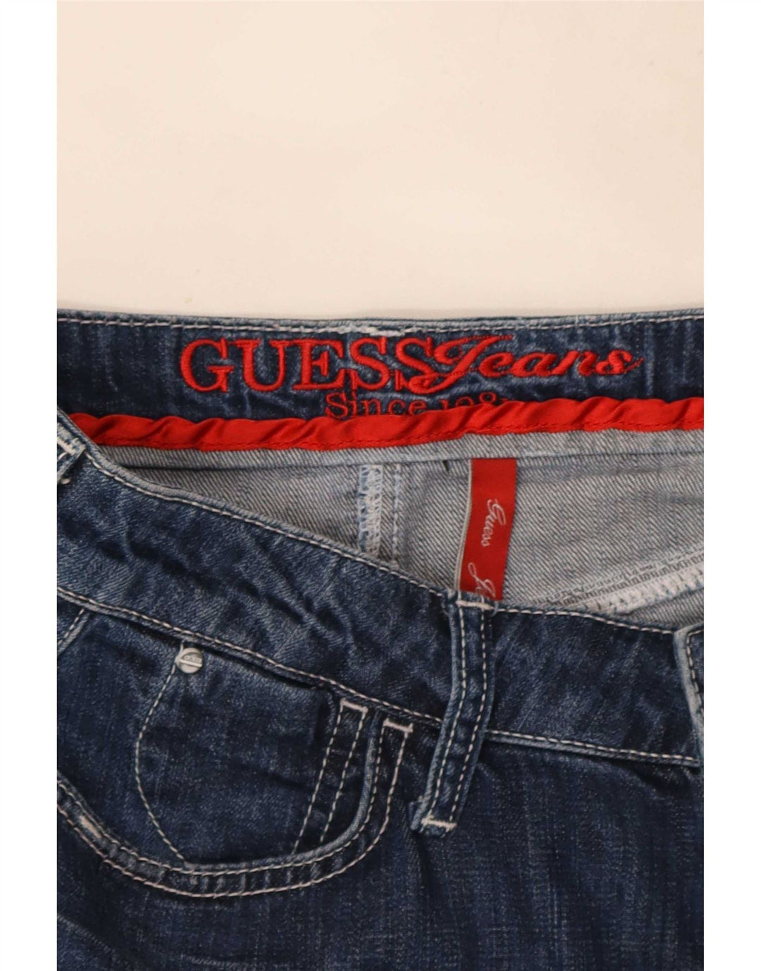 Guess Damen Jeansrock W28 Mittelblau