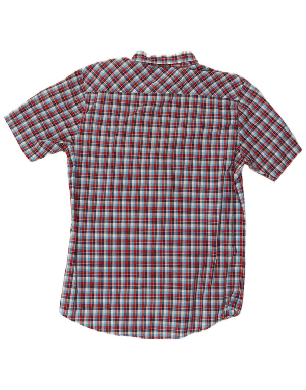 Quiksilver Herren-Kurzarmhemd, groß, mehrfarbig, Gingham-Baumwolle