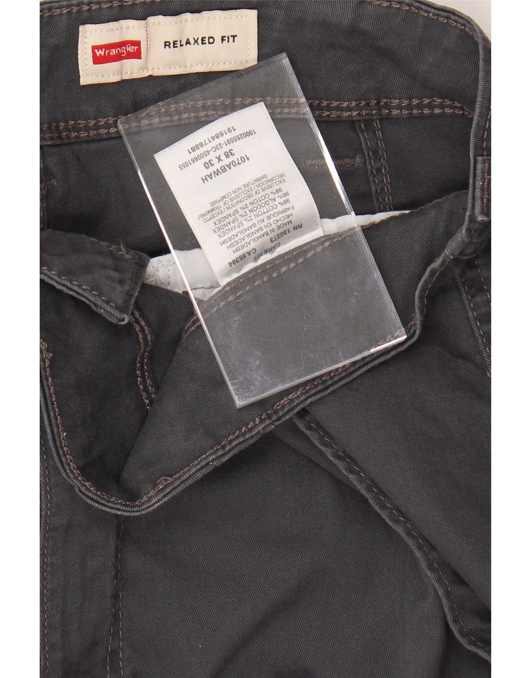 WRANGLER Herren-Cargohose mit entspannter Passform, W38 L27, graue Baumwolle