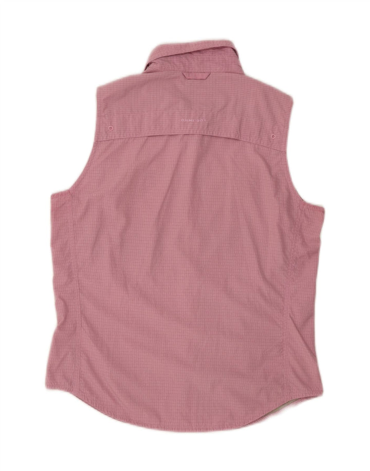 Columbia Damen ärmelloses Hemd UK 10 Small Pink Check Polyester