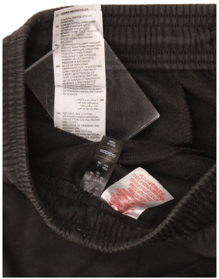 ADIDAS Jungen-Trainingshose, Jogginghose, 11–12 Jahre, schwarze Baumwolle