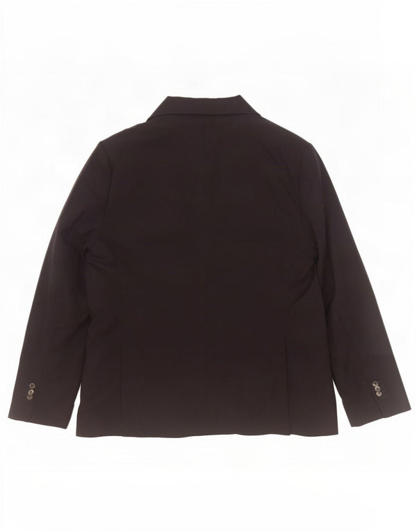 Massimo Dutti Herren-Blazer mit 2 Knöpfen, EU 56, XL, schwarze Wolle
