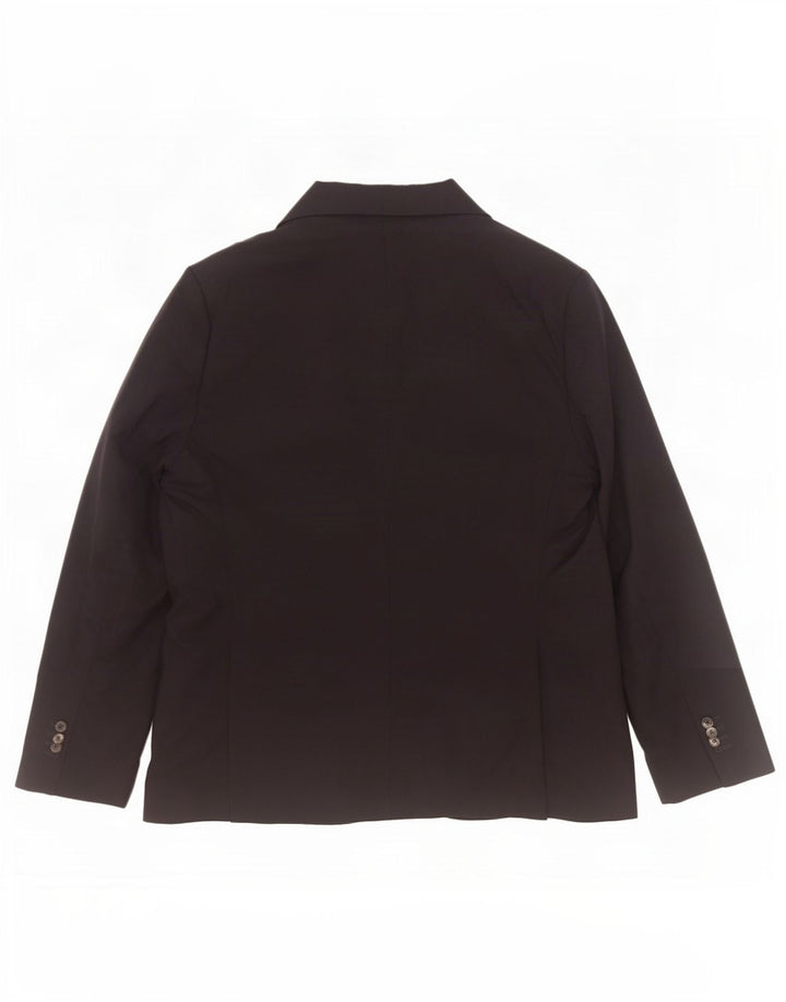 Massimo Dutti Herren-Blazer mit 2 Knöpfen, EU 56, XL, schwarze Wolle