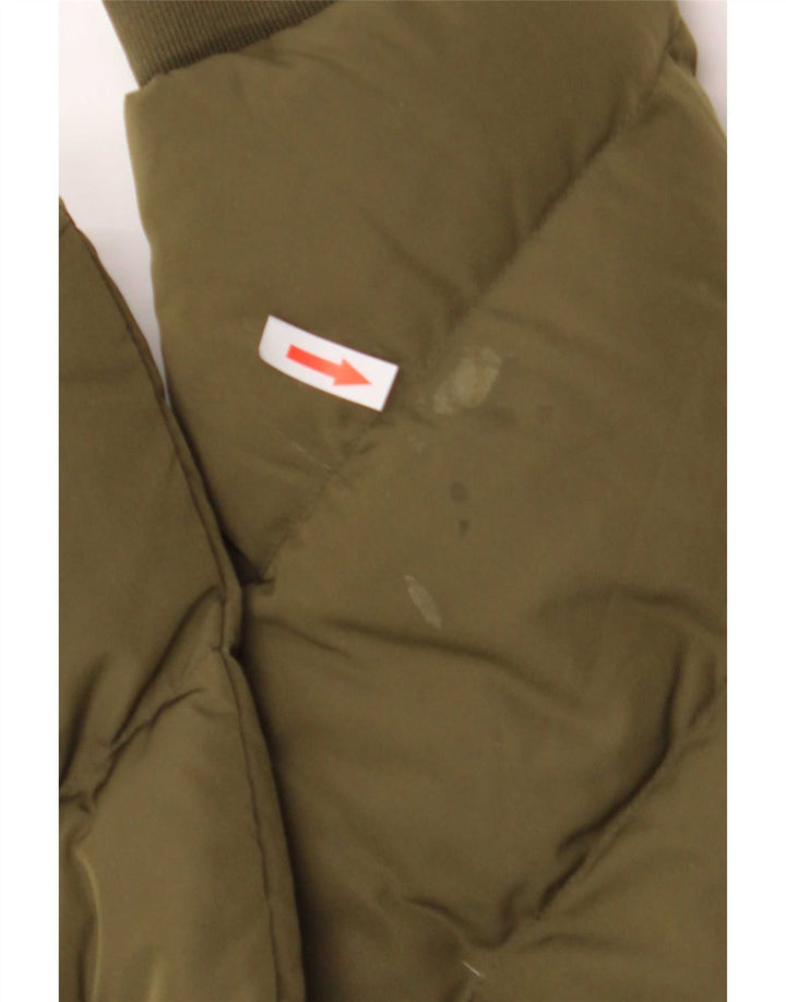 Guess Damen Graphic Wattierte Jacke UK 12 Medium Khaki Polyester