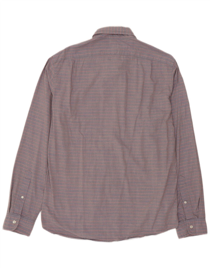 J. CREW Herren-Slim-Fit-Hemd aus mittelgrauer, gestreifter Baumwolle