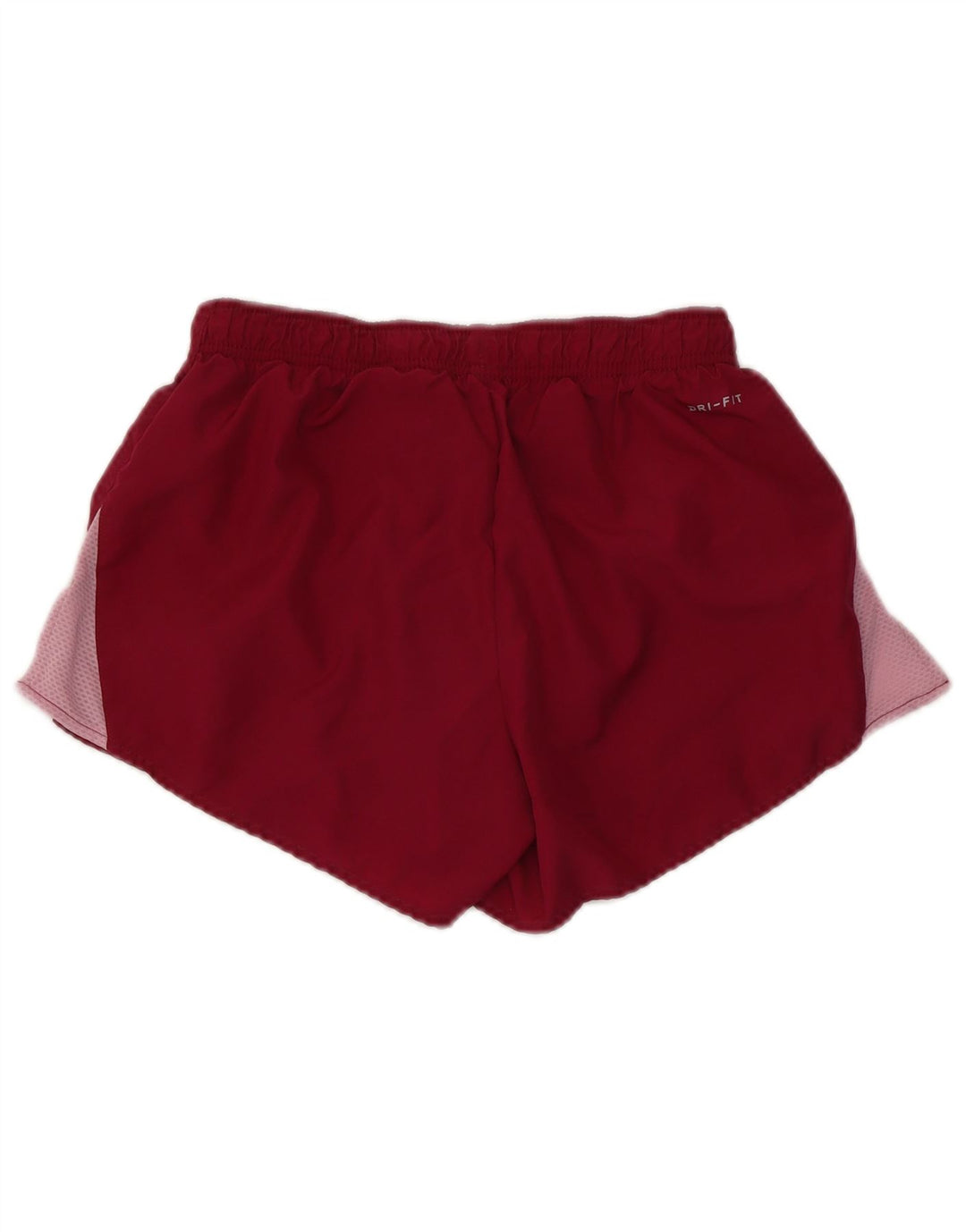 NIKE Damen Dri Fit Sport Shorts UK 6 XS Maroon Colourblock