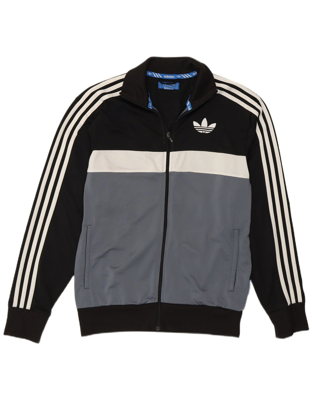 Adidas Herren-Trainingsanzug-Oberteil, Jacke, Größe S, Schwarz, Colourblock-Polyester