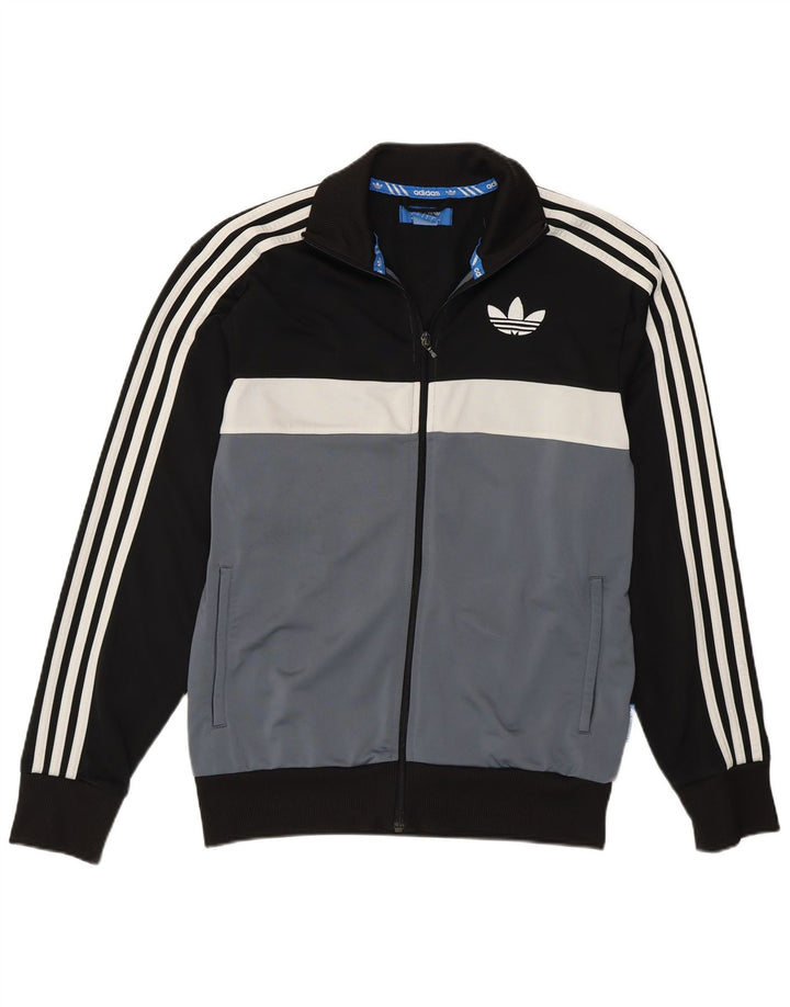 Adidas Herren-Trainingsanzug-Oberteil, Jacke, Größe S, Schwarz, Colourblock-Polyester