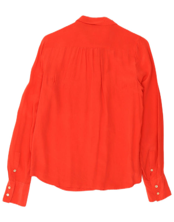 J. Crew Damenhemd US 6 Mittelrote Seide