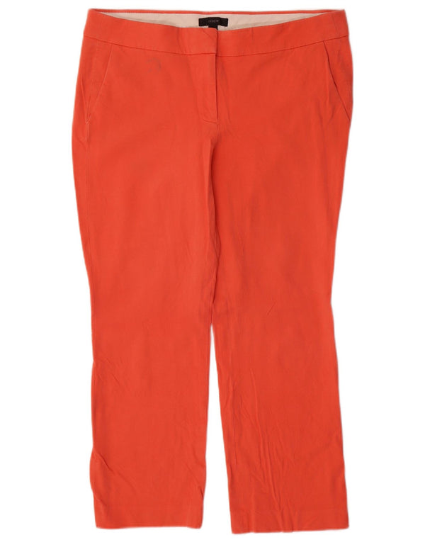 J. CREW Gerade geschnittene Damenhose US 8 Medium W32 L25 Orange Baumwolle