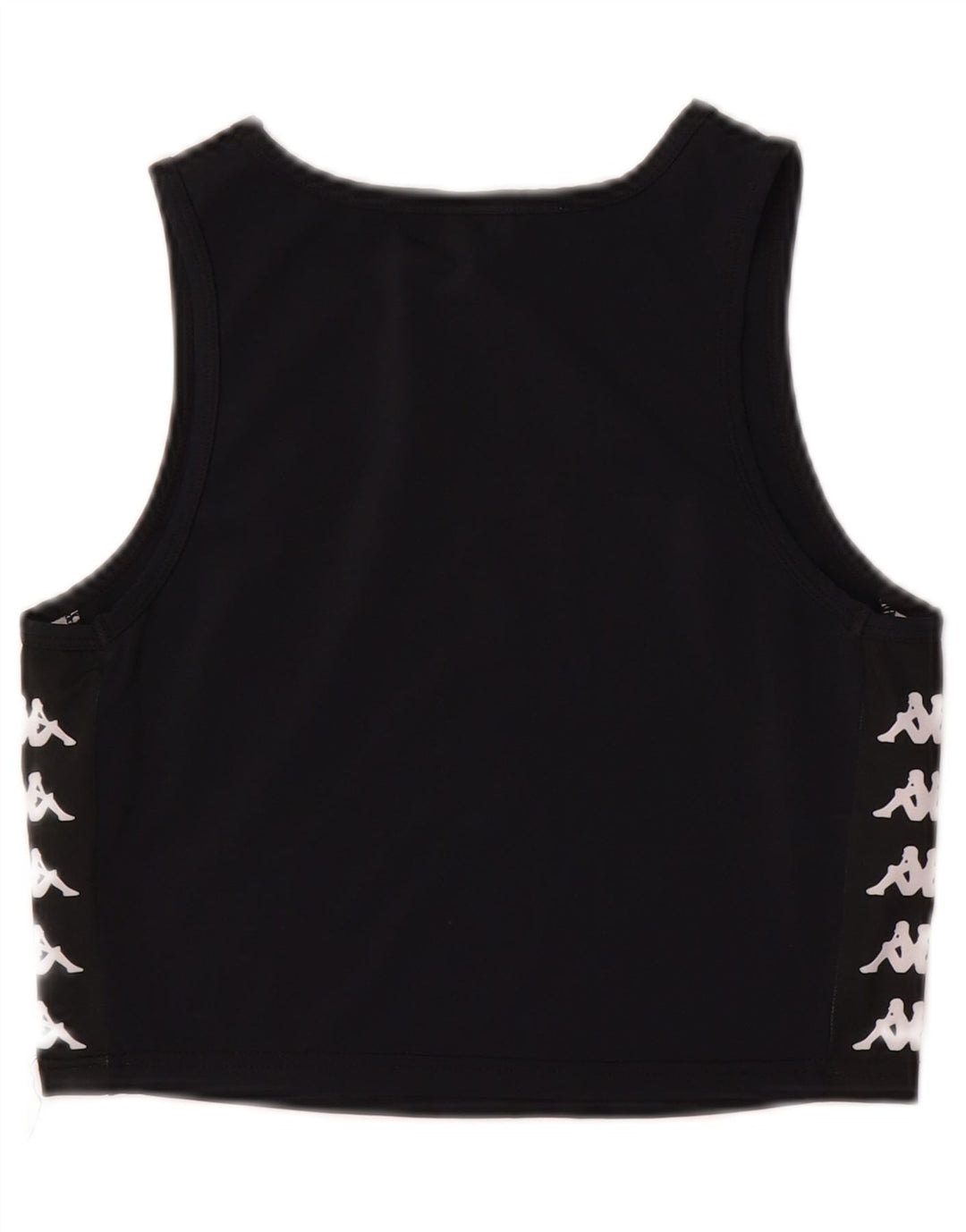 Kappa Damen Crop Graphic Vest Top UK 12 Medium Schwarz