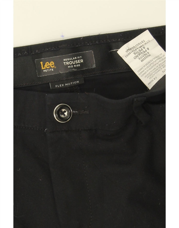 LEE Womens Mid Rise Regular Fit Casual Trousers US 8 Medium W30 L29 Black Vintage Lee and Second-Hand Lee from Messina Hembry 