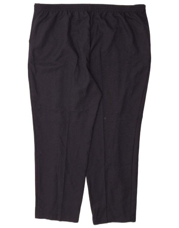 Marks & Spencer Damen Gerade Freizeithose UK 24 4XL W48 L31 Marineblau