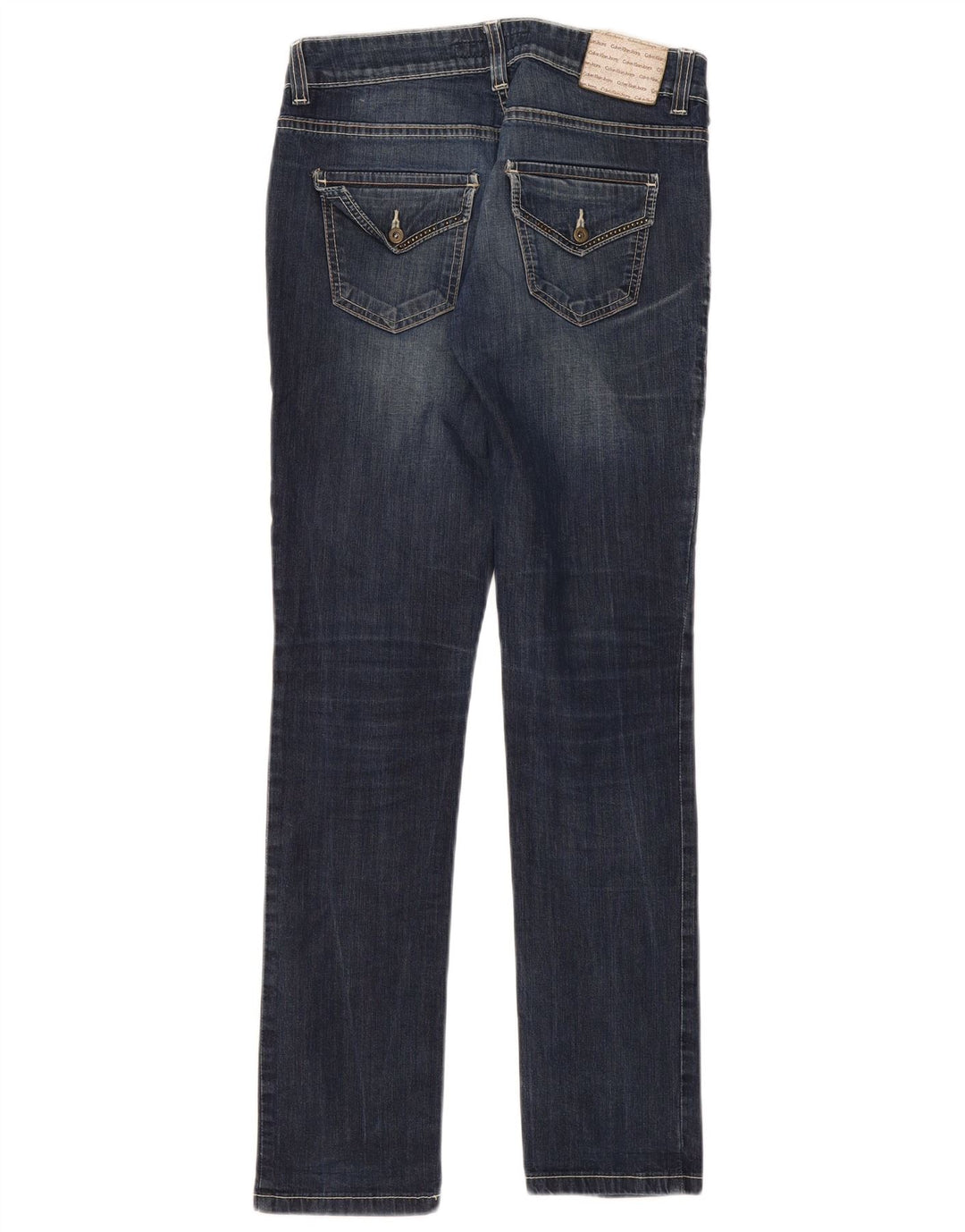 Calvin Klein Damen Slim Jeans W29 L32 Blaue Baumwolle