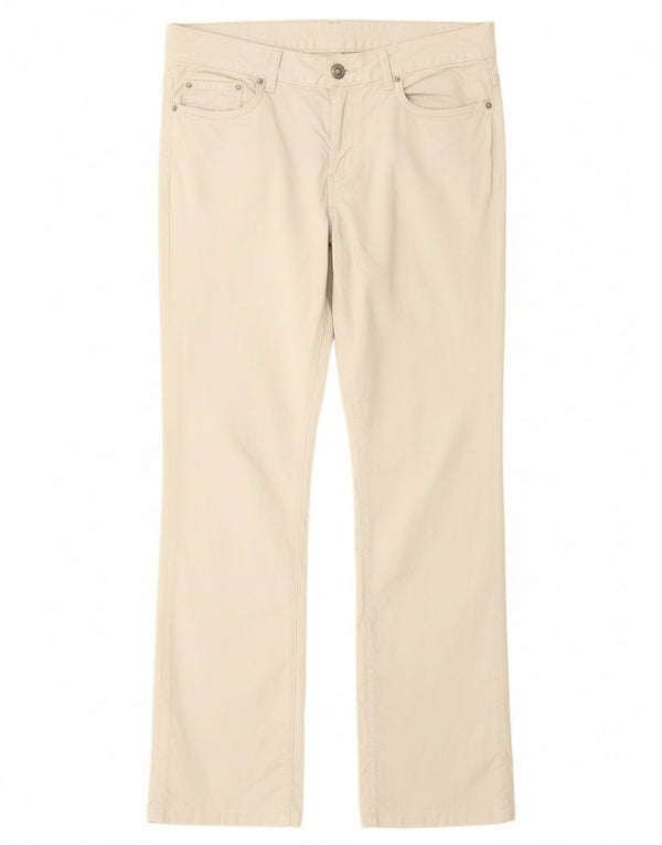 Kappa Damen Mid Rise Straight Casual Hose IT 46 Large W30 L31 Weiß