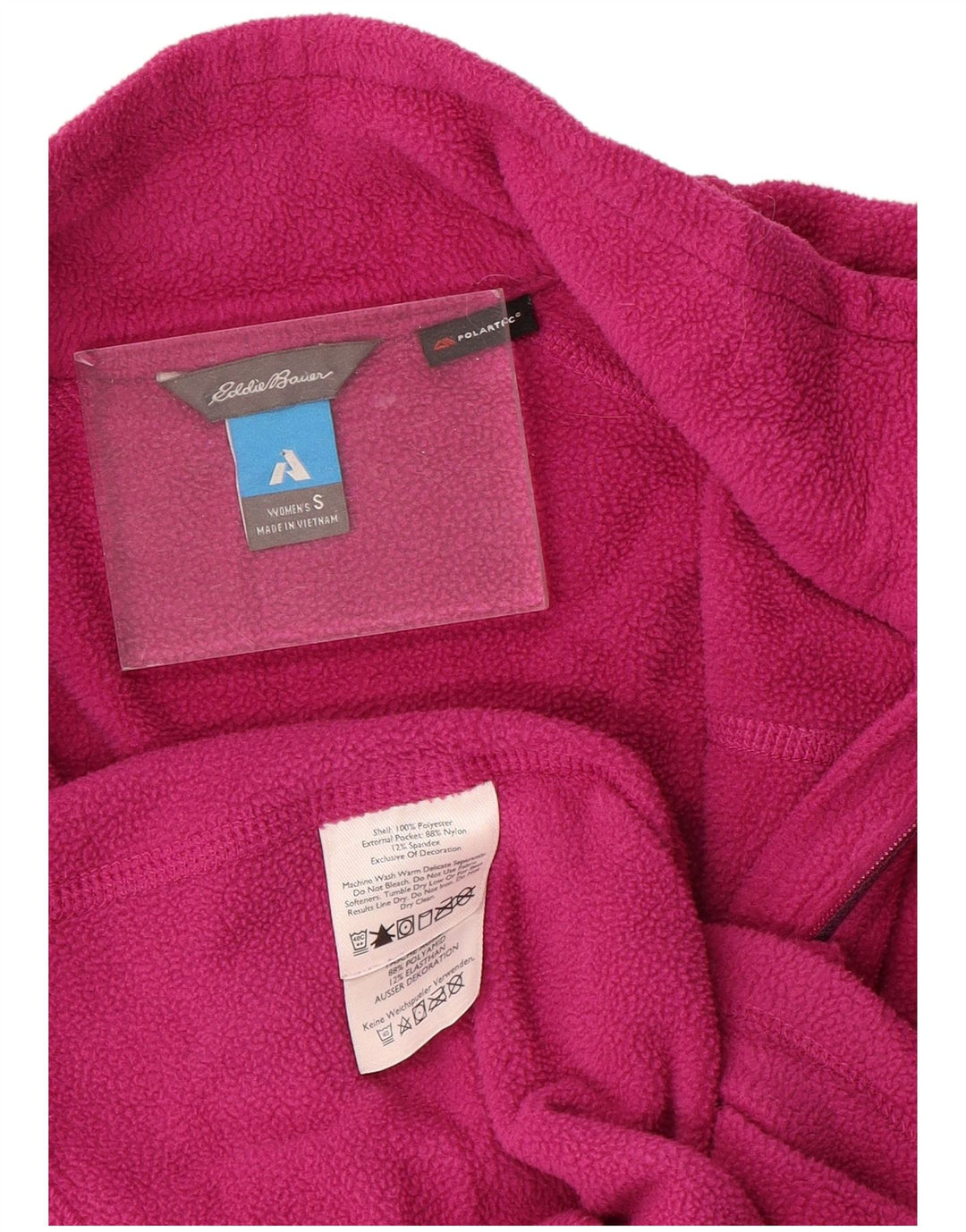 EDDIE BAUER Damen Polartec Fleece-Pullover mit Reißverschluss, UK 10, Größe S, Rosa